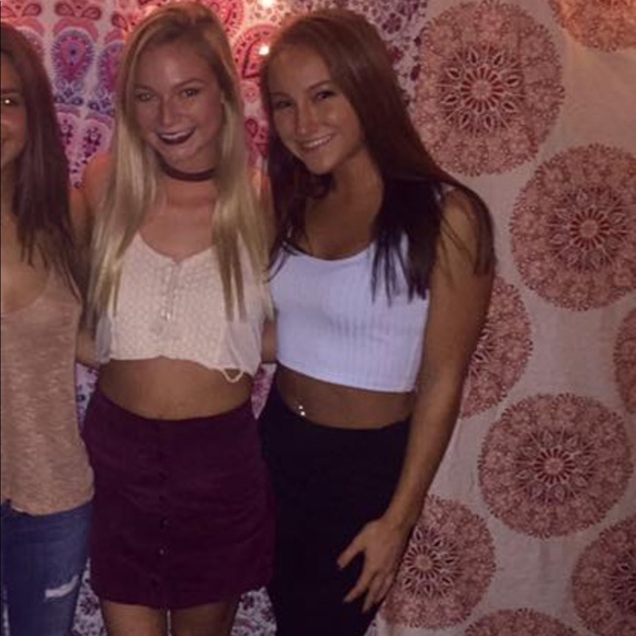 Sky Blue Tank Crop Top - Picture 2 of 2